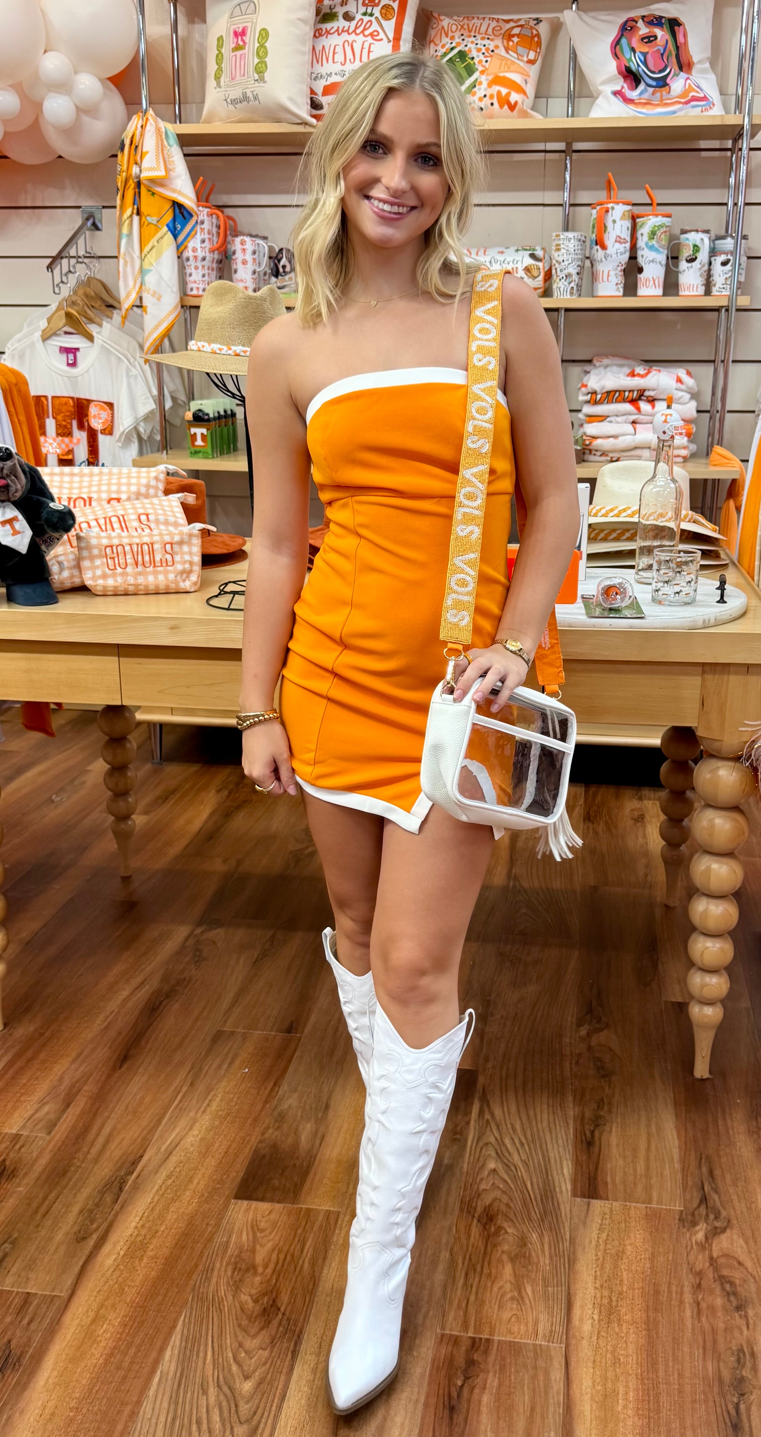 Orange Tube Mini GameDay Dress