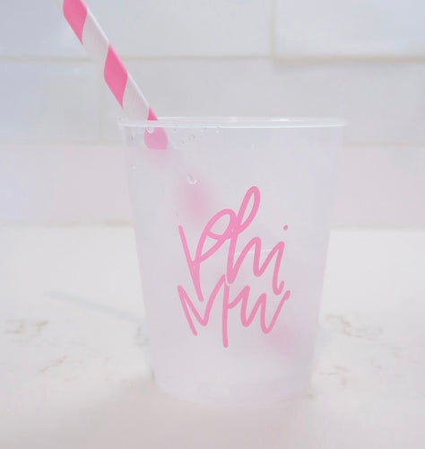 Phi Mu Frosted Cup