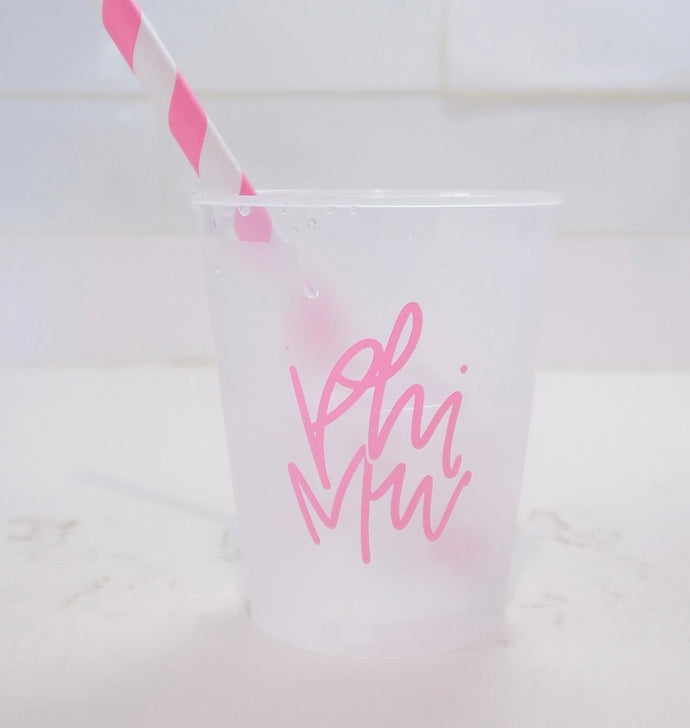 Phi Mu Frosted Cup