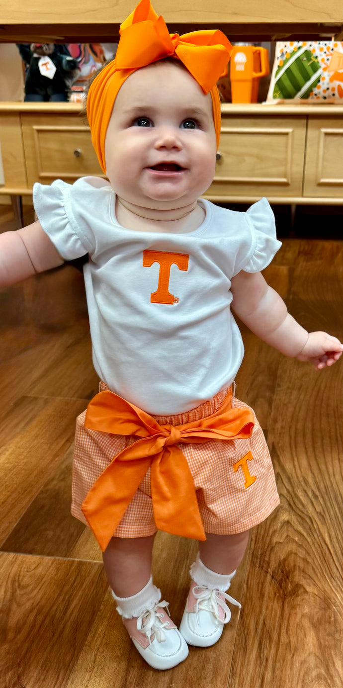 Tennessee Embroidered Baby/Girls Angel Sleeve Top