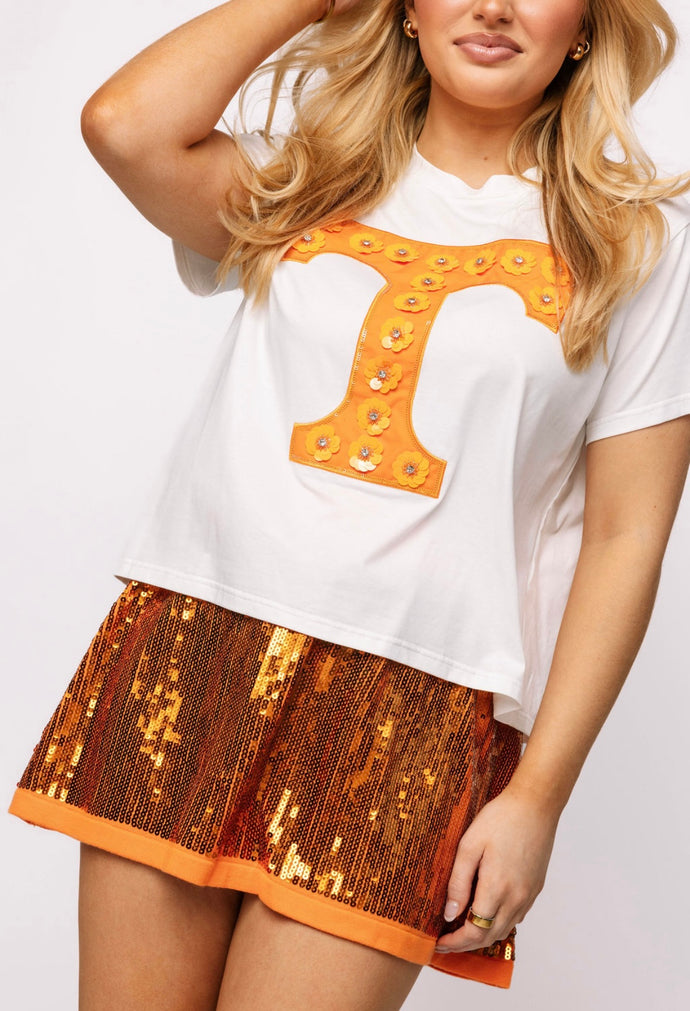 Queen of Sparkles Power T Flower Tee