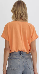 Apricot Short Sleeve Bodysuit