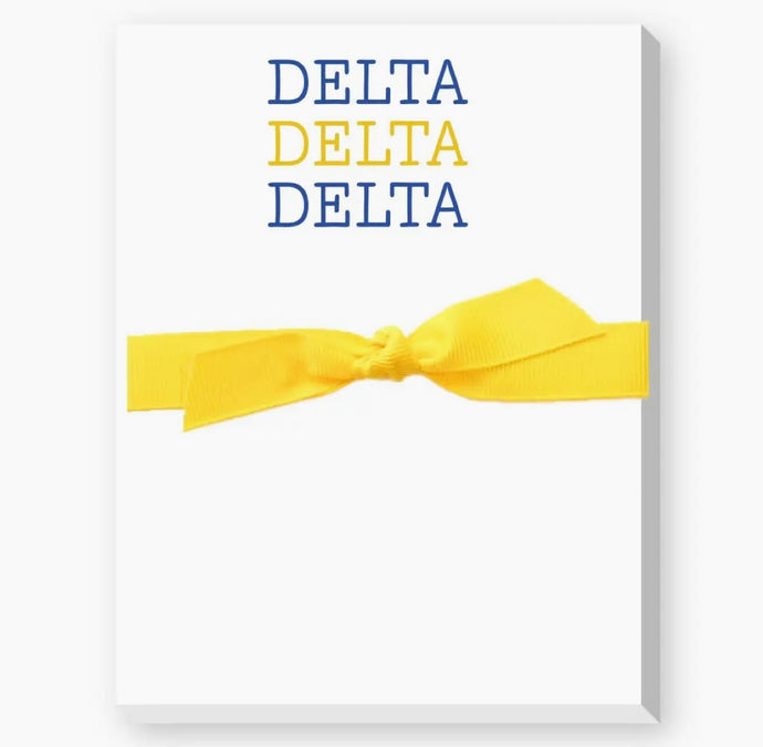 Delta Delta Delta Sorority Mini Notepad