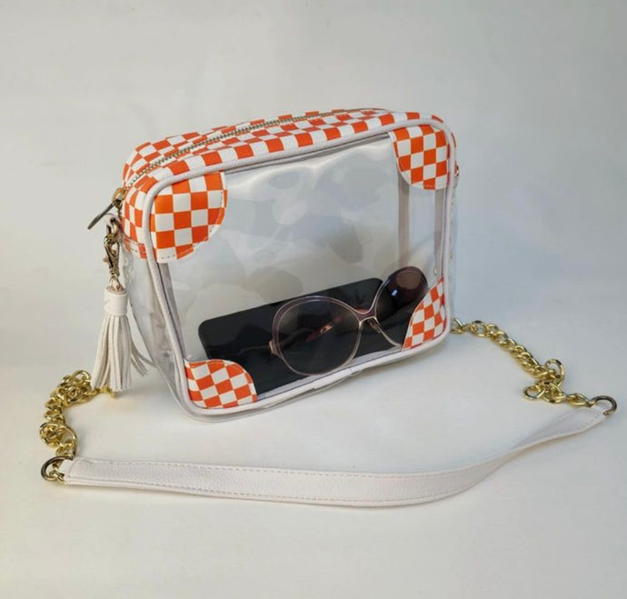 Checkered Clear Bag