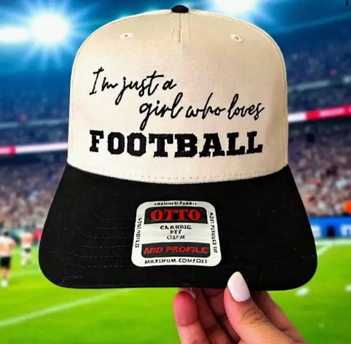 I’m just a girl who loves football hat