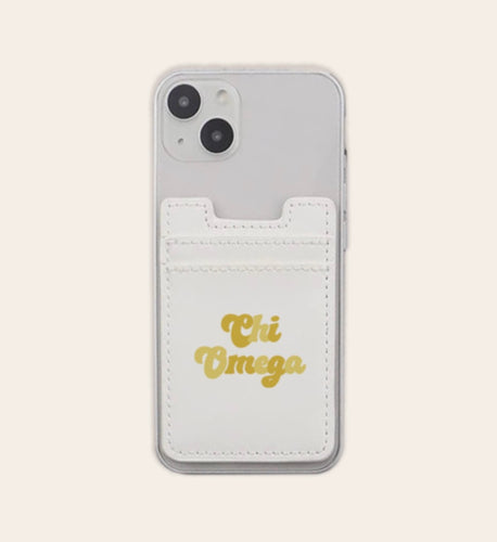 Chi Omega Stick On Phone Wallet