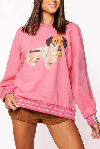 Queen of Sparkles Dachshund Sweatshirt