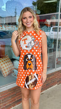 Load image into Gallery viewer, Queen of Sparkles Polka Dot Helmet, Smokey, Football Dress