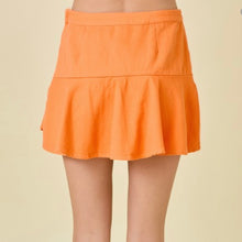 Load image into Gallery viewer, Tangerine Wrap Front Denim Skort
