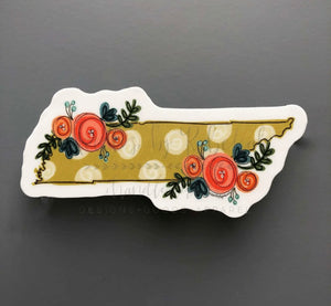 Tennessee Floral Sticker