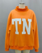 Load image into Gallery viewer, Orange Tennessee and TN Reversible Mock Neck Sweatshirt
