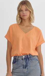 Apricot Short Sleeve Bodysuit