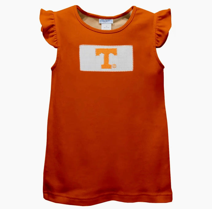 Tennessee VOLS Baby/Girls Angel Sleeve Top in Orange