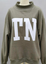 Load image into Gallery viewer, Olive Floral Tennessee Reversible Mock Neck Sweatshirt