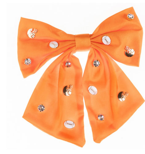 Football and Helmet Hairbow