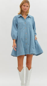 Light Denim Button Down Dress