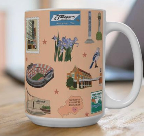 Knoxville 15oz Ceramic Mug - Light Orange