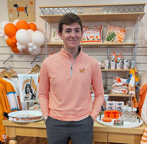 Men’s Quarter Zip Checker Smokey Pullover