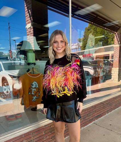 Fuzzy Turkey Queen of Sparkles Sweater
