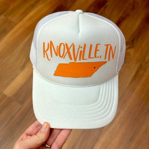 White Knoxville, TN Trucker Hat