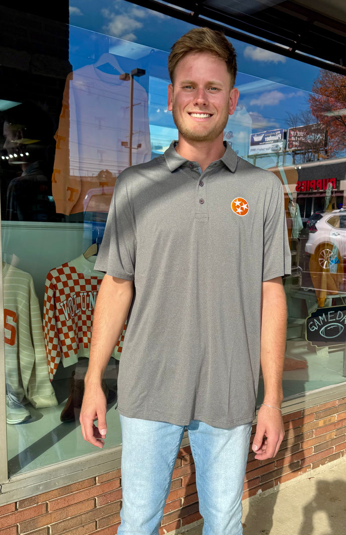 Men’s Grey Tri Star Polo