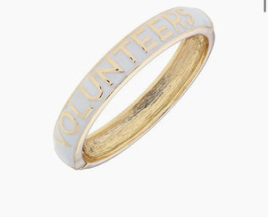 Volunteers White Hinged Bangle