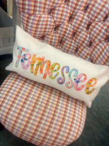 Tennessee Floral Lumbar Pillow