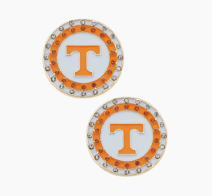 Tennessee Disc Stud Earrings