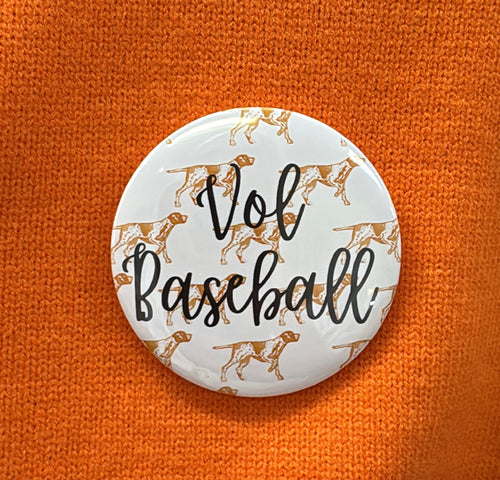 Vol Baseball Smokey Button