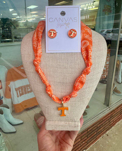 Power T Scarf Bandana Necklace