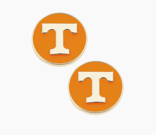 Power T Circle Earrings