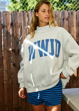 Load image into Gallery viewer, WWJD and Amen Reversible Mock Neck Sweatshirt
