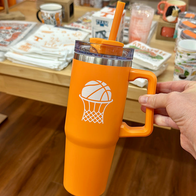 Orange Basketball Tumbler