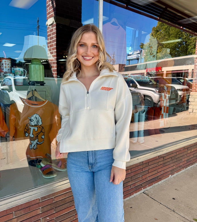 Ivory Scuba Pullover w/ Checker Tennessee