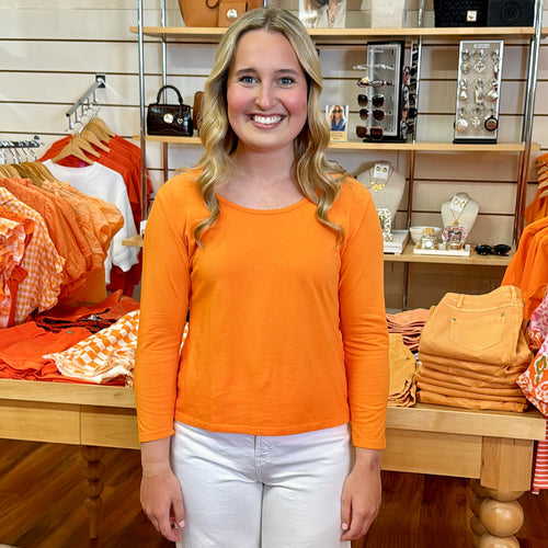 Tangerine Scoop Basic Top