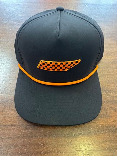 Black Tennessee Checker Trucker Hat